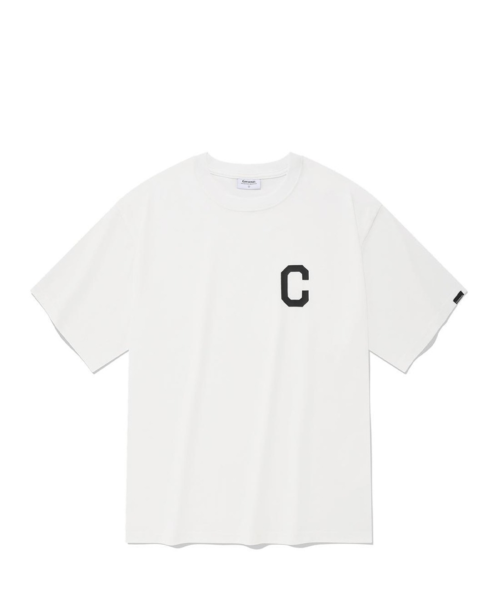 22SS) C 로고 티셔츠 화이트