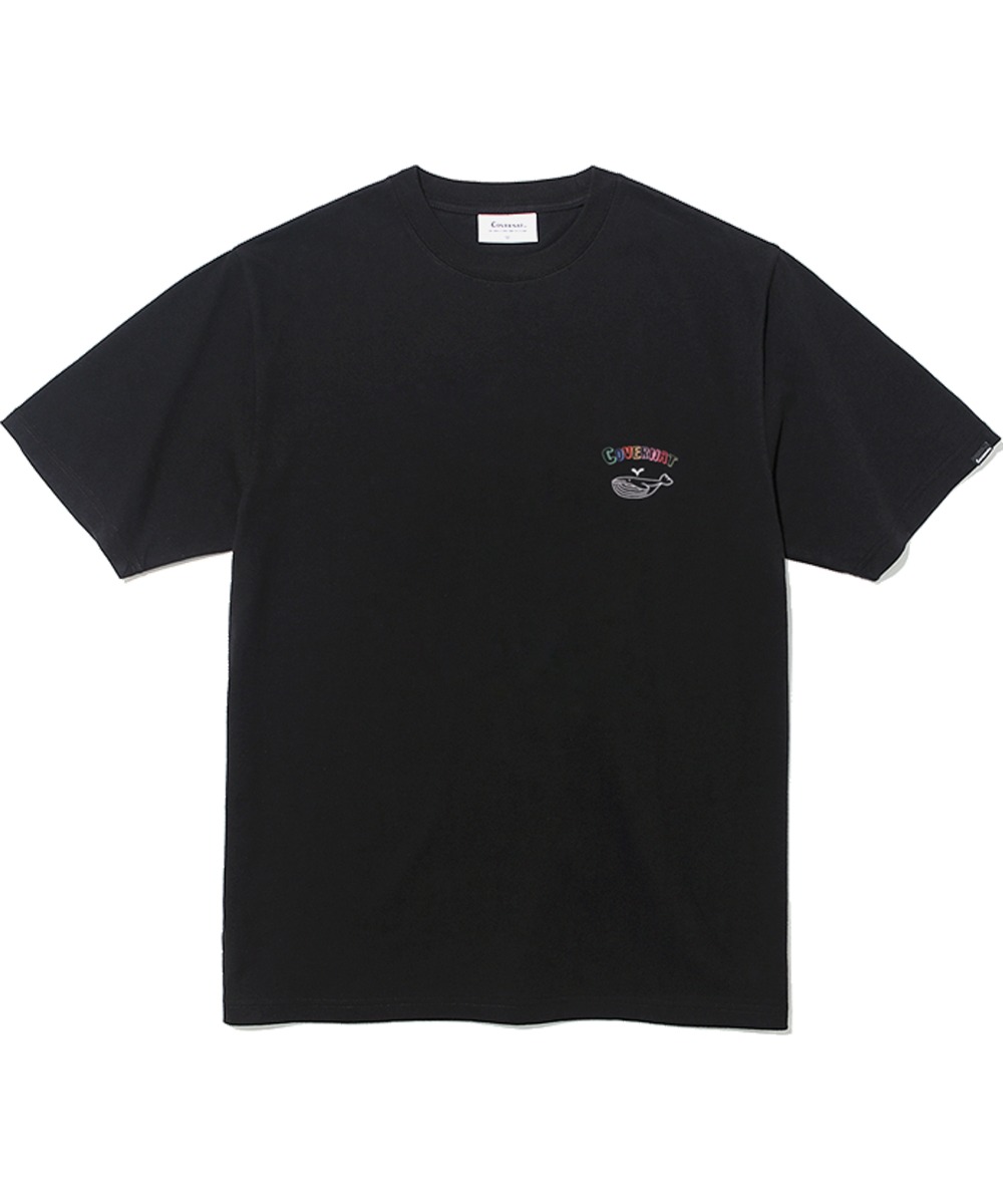 S/S WHALE GRAPHIC TEE BLACK