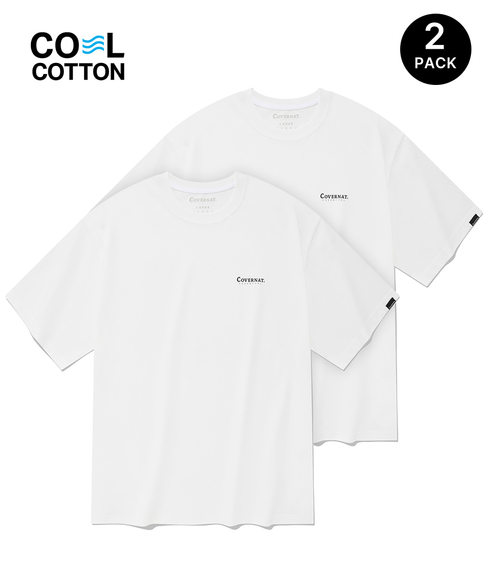 쿨 코튼 2-PACK 티셔츠 화이트+화이트